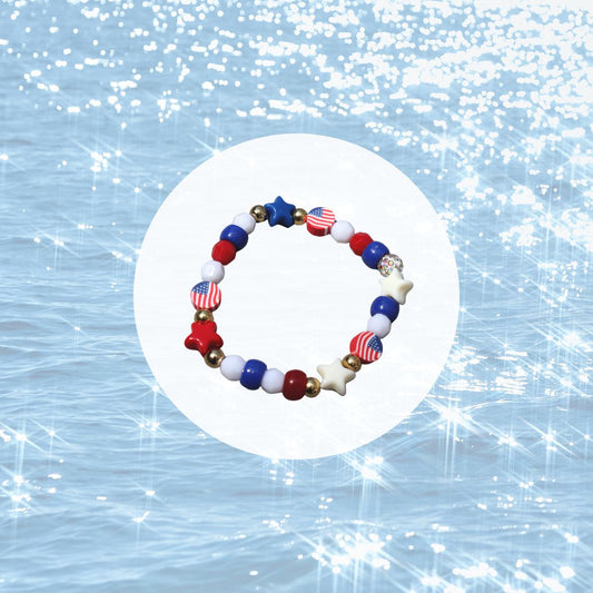 Patriotic Beaded Bracelet