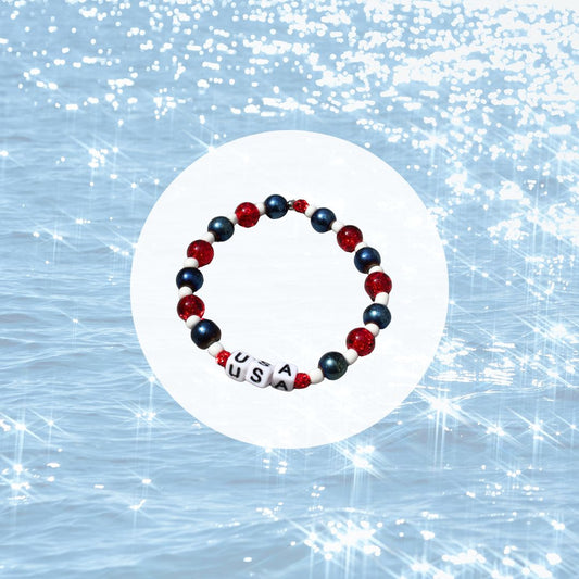 USA Beaded Bracelet